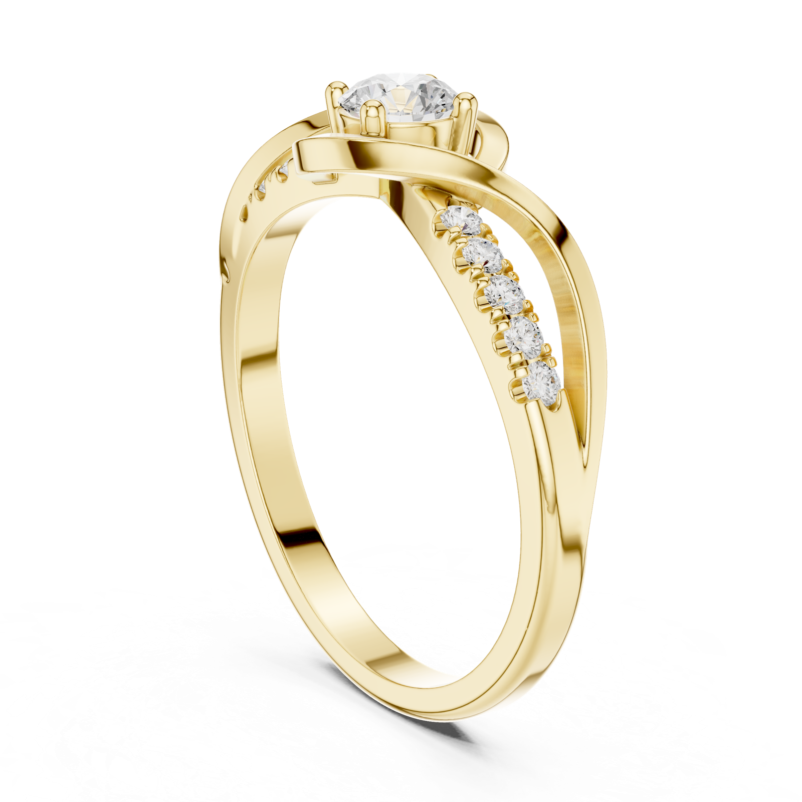Gold Ring DDLR-836, Yellow Gold, view 1