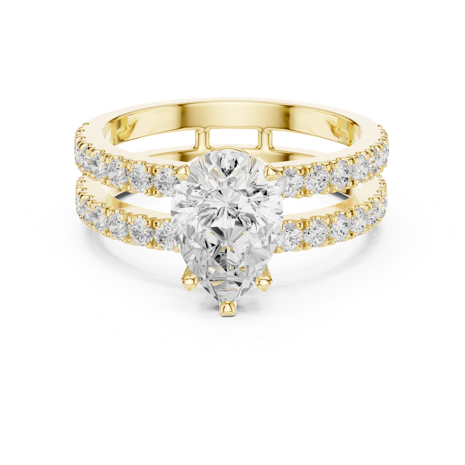 Gold Ring DDLR-1094, Yellow Gold, view 4