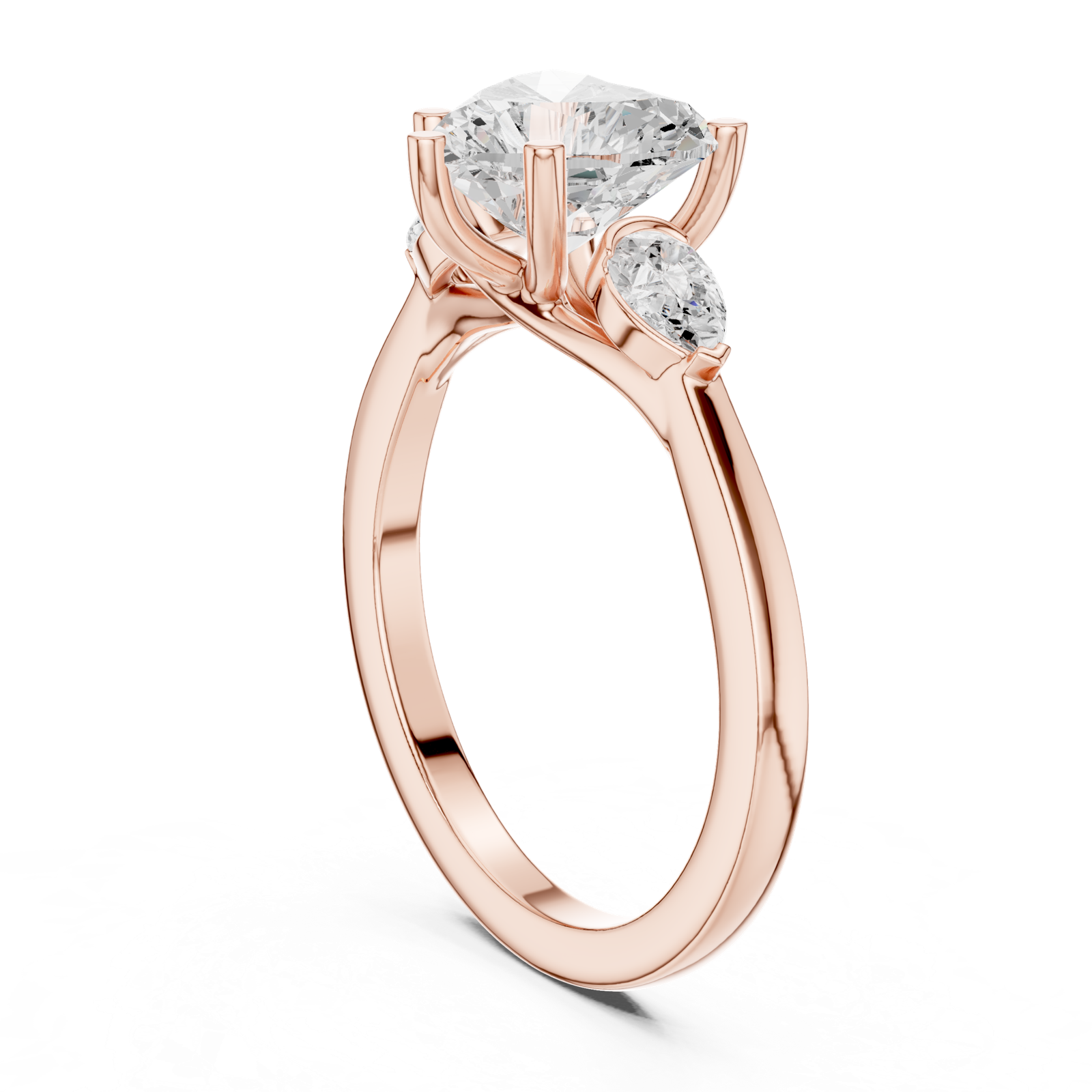 Gold Ring DDLR-270, Rose Gold, view 1