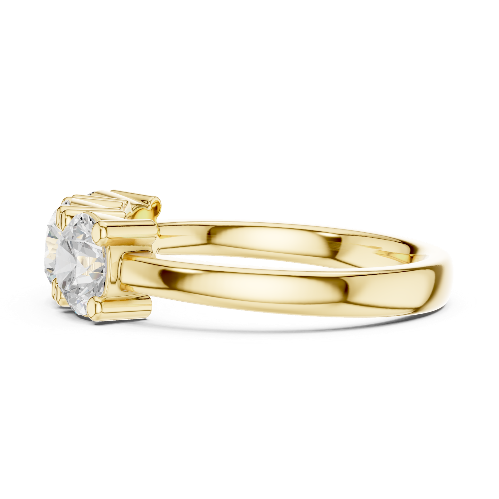 Gold Ring DDLR-612, Yellow Gold, view 3