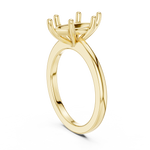 Gold Ring DDLR-032, Marquise center stone, Yellow Gold, view 1