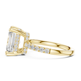 Gold Ring DDLR-259, Radiant center stone, Yellow Gold, view 3