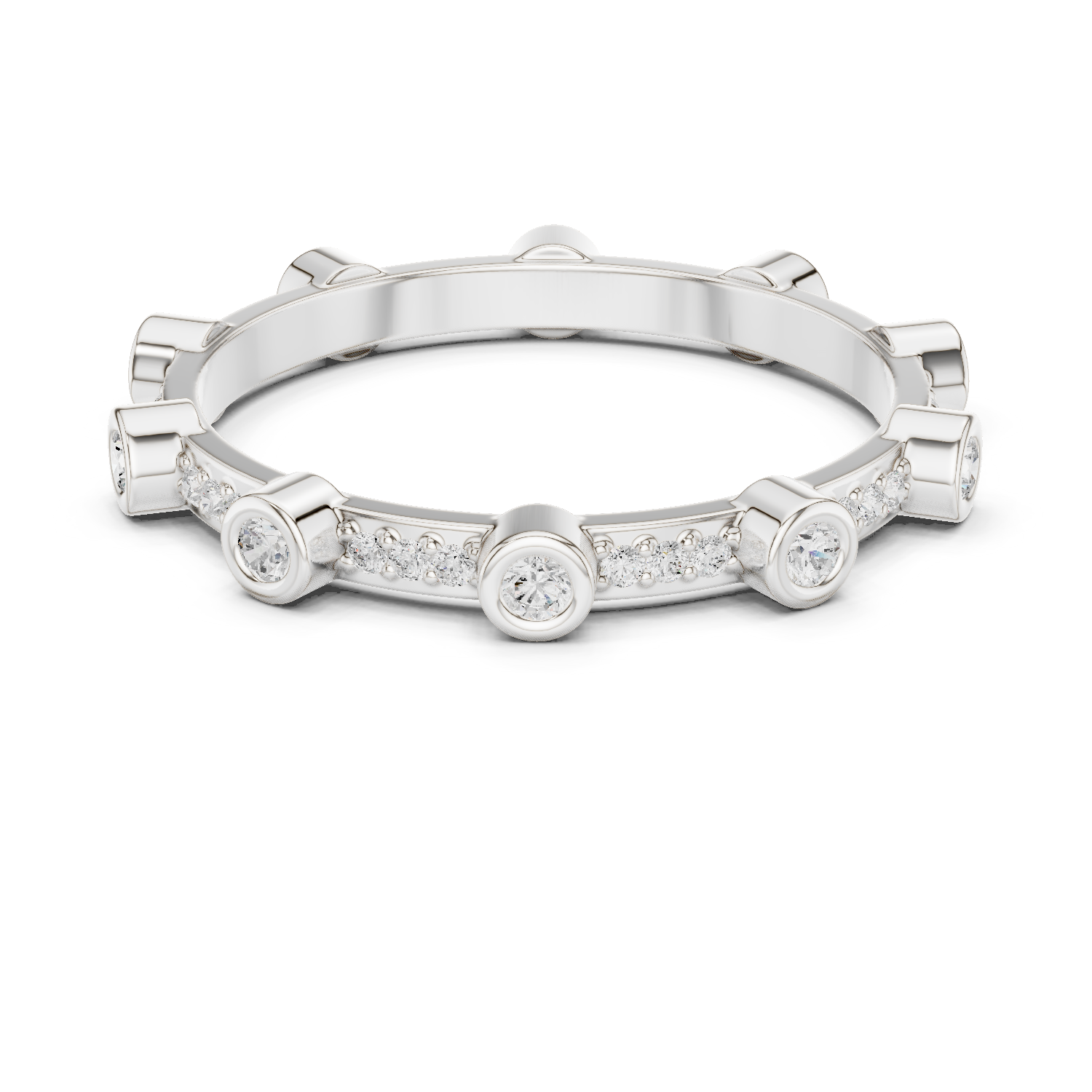 Gold Ring DDLR-708, White Gold