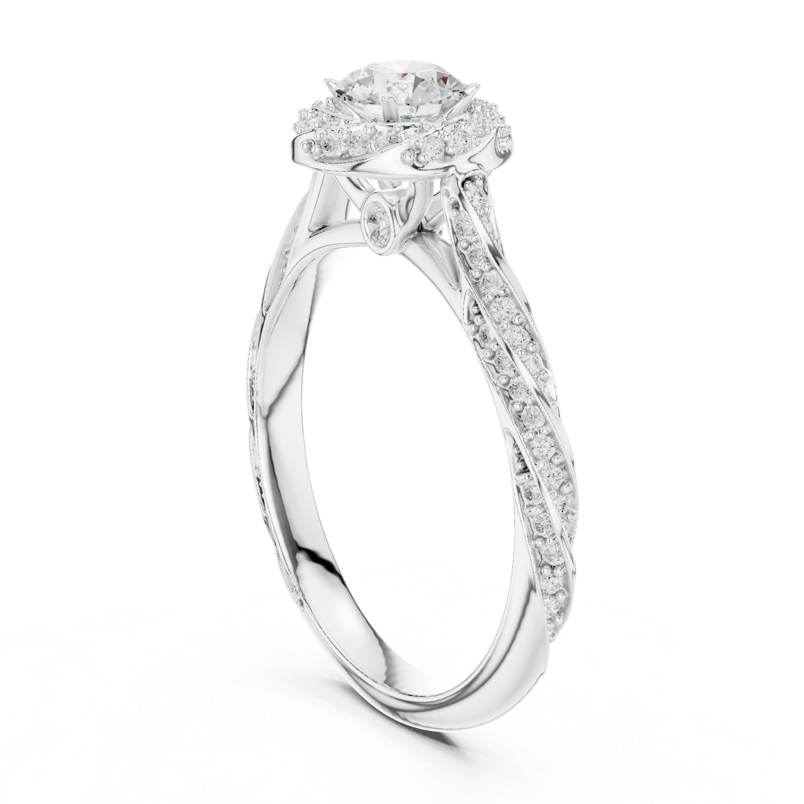 Gold Ring LR-0260, White Gold