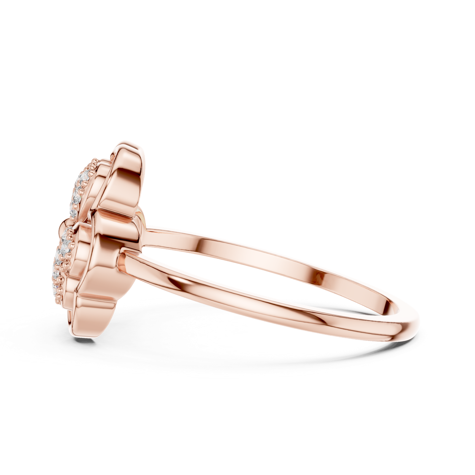 Gold Ring DR-6274, Rose Gold, view 3