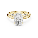 Gold Jewelry L36-18, Oval center stone, Yellow Gold, view 4