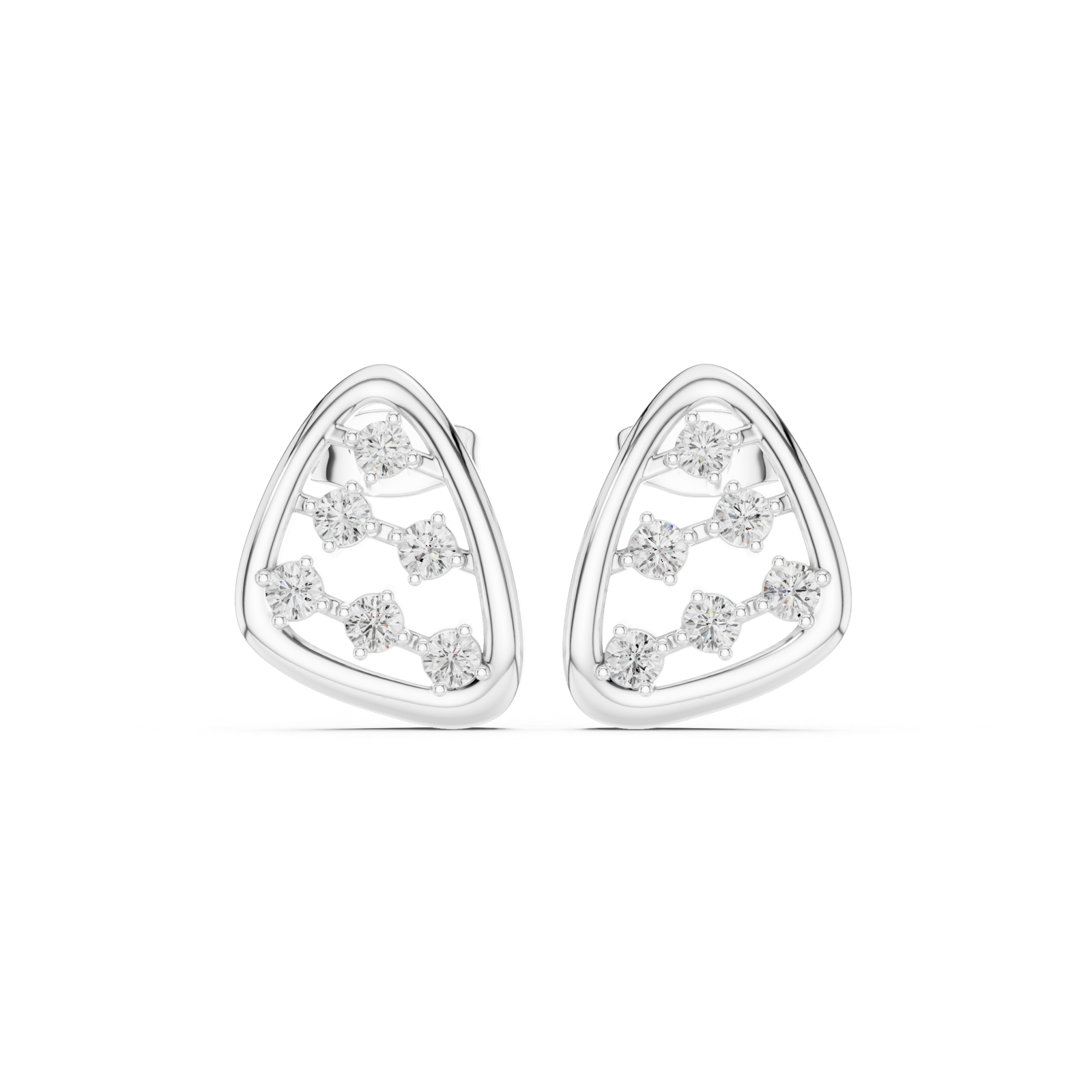 Gold Earrings SBER(21), White Gold