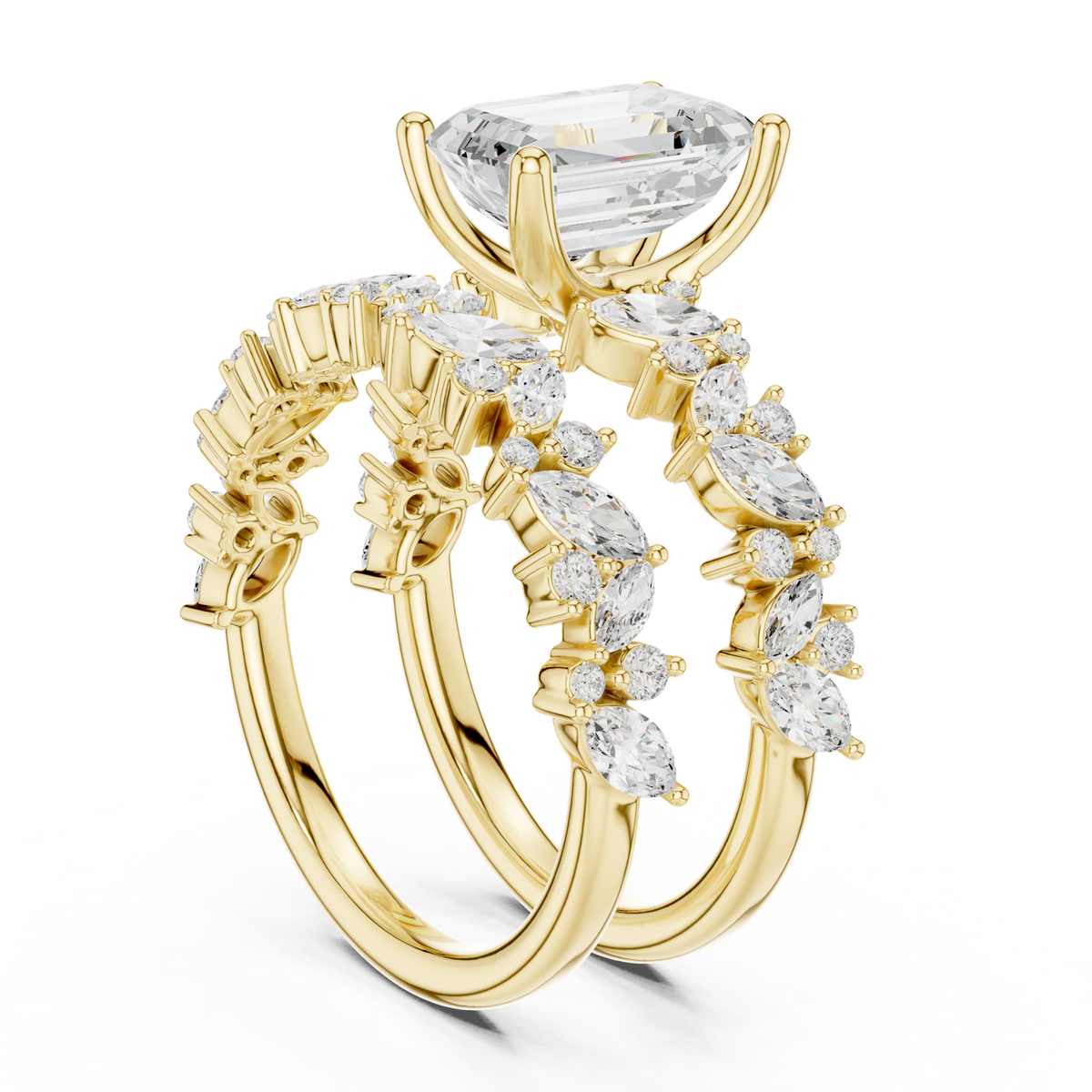 14K Solid Gold Lab Diamond Solitaire Ring, Yellow Gold, view 1