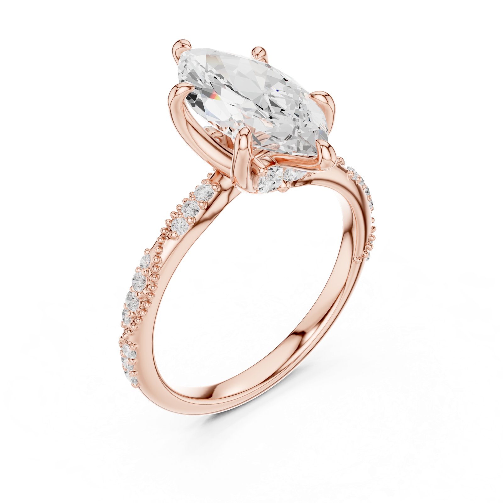 Gold Ring DDLR-964, Rose Gold, view 2