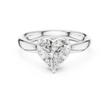 Gold Jewelry L36-10, Heart center stone, White Gold, view 4
