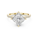 Gold Jewelry L36-16, Princess center stone, Yellow Gold, view 4