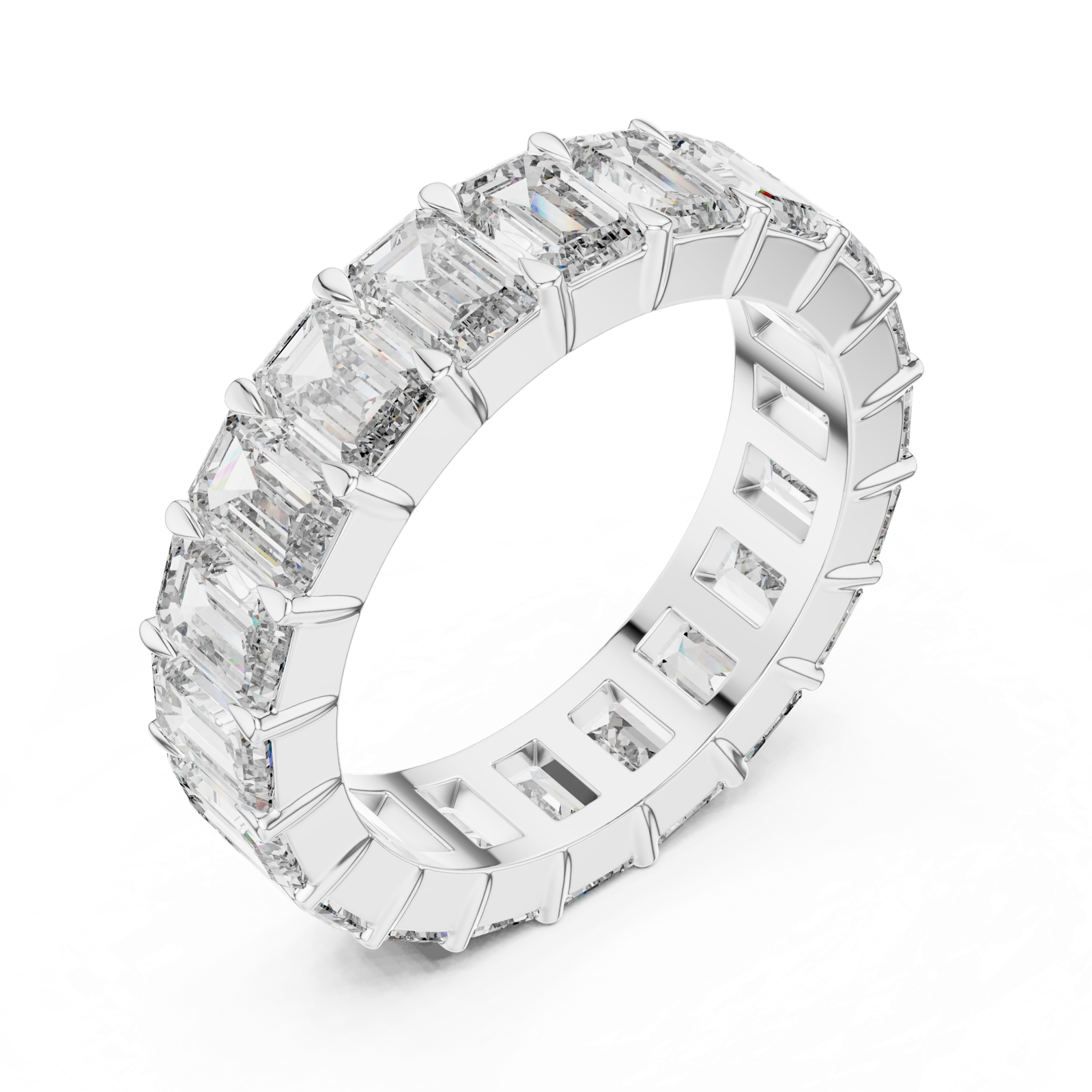 Gold Ring LR-0042, White Gold, view 2