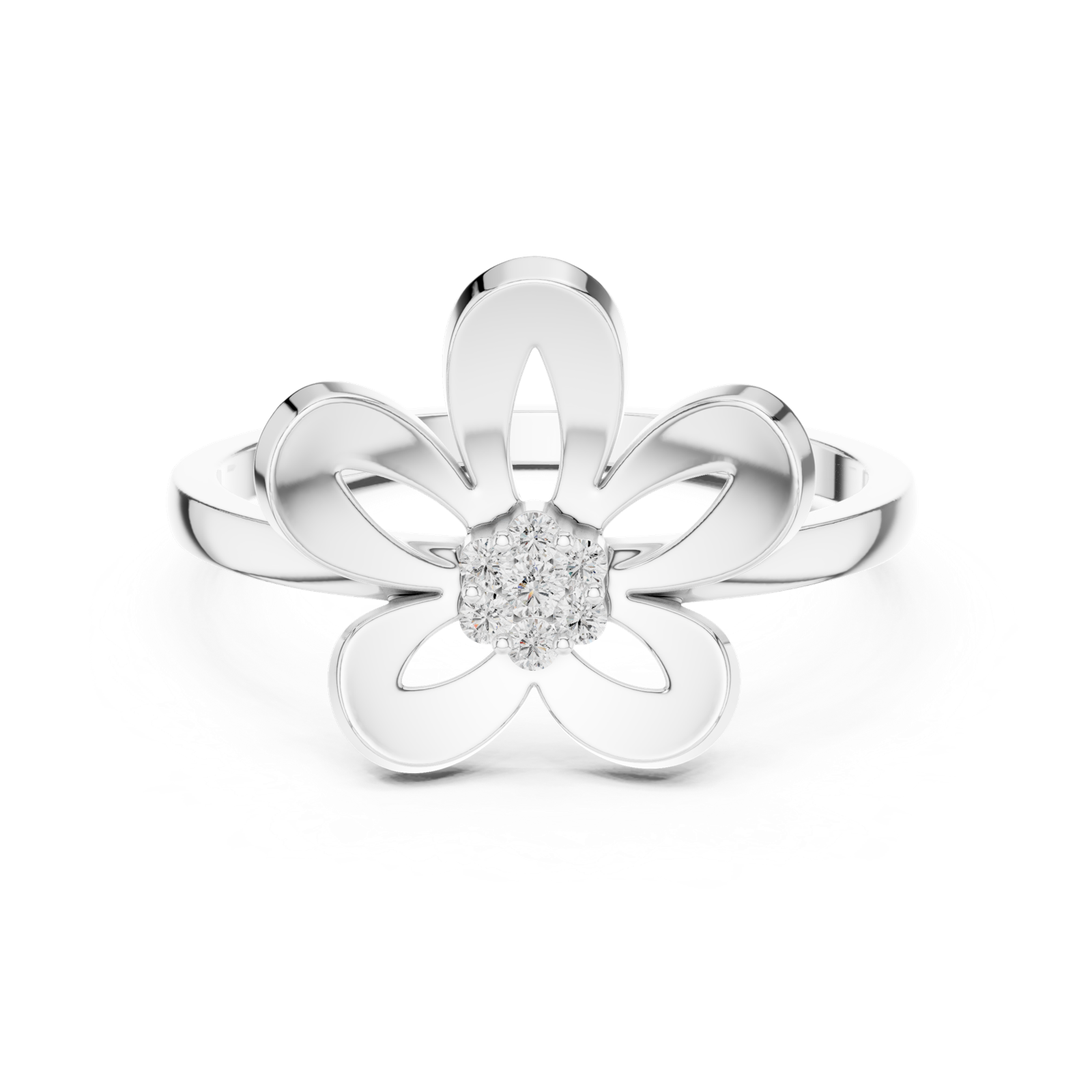 Gold Ring DR-6202, White Gold