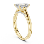 Gold Jewelry, Emerald center stone, Yellow Gold, view 1