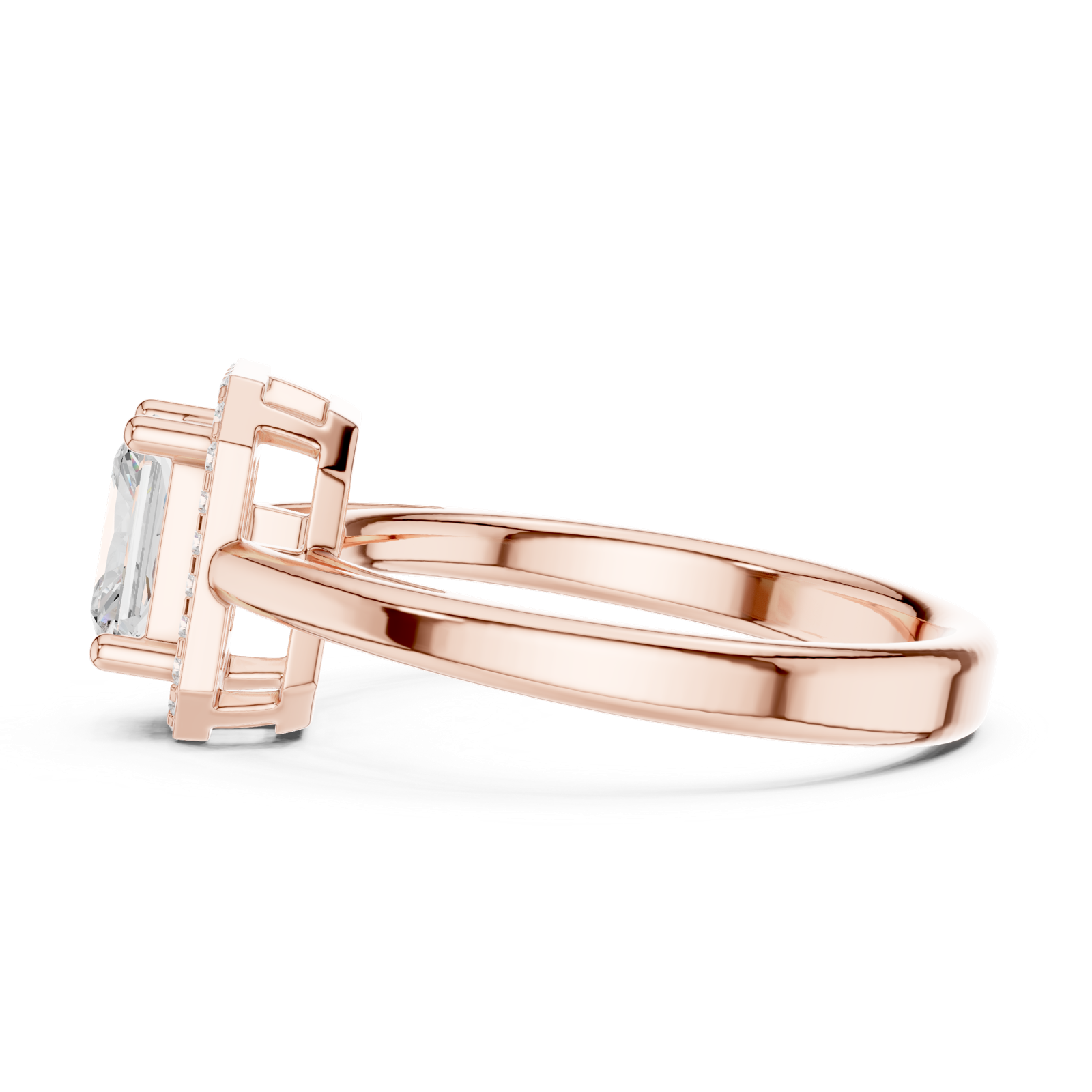 Gold Ring DDLR-472, Rose Gold, view 3