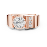 Gold Ring SBMR(43), Rose Gold, view 4