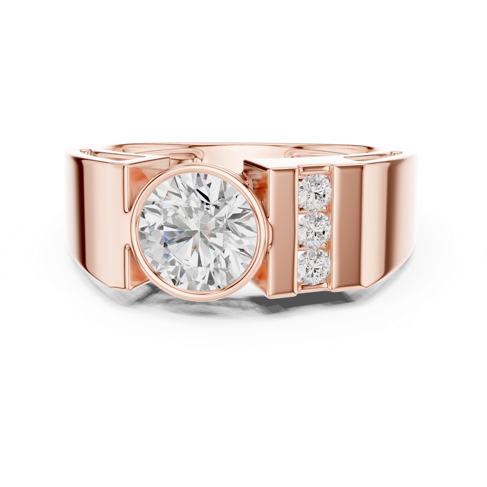 Gold Ring SBMR(43), Rose Gold, view 4