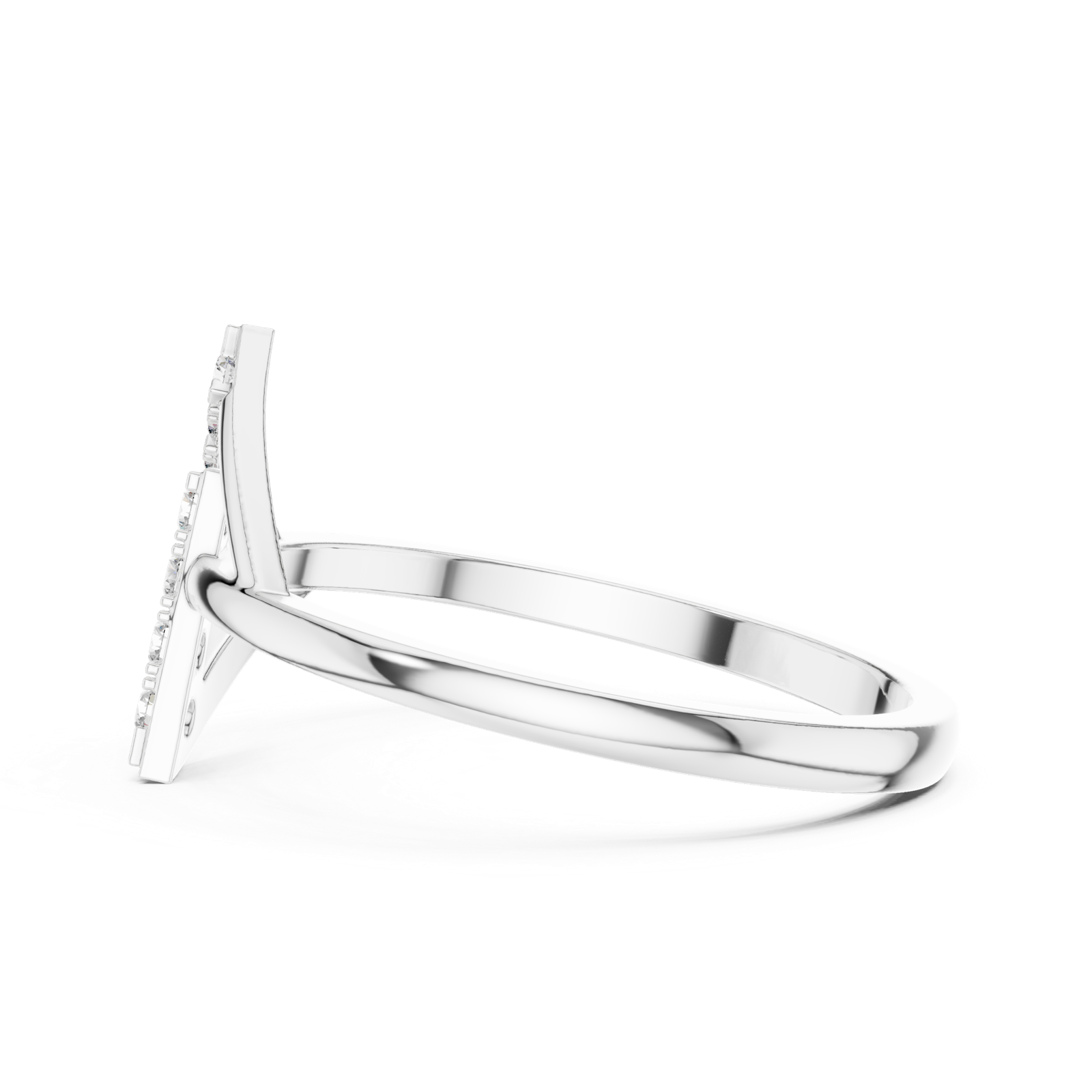 Gold Ring HLR-230, White Gold, view 3