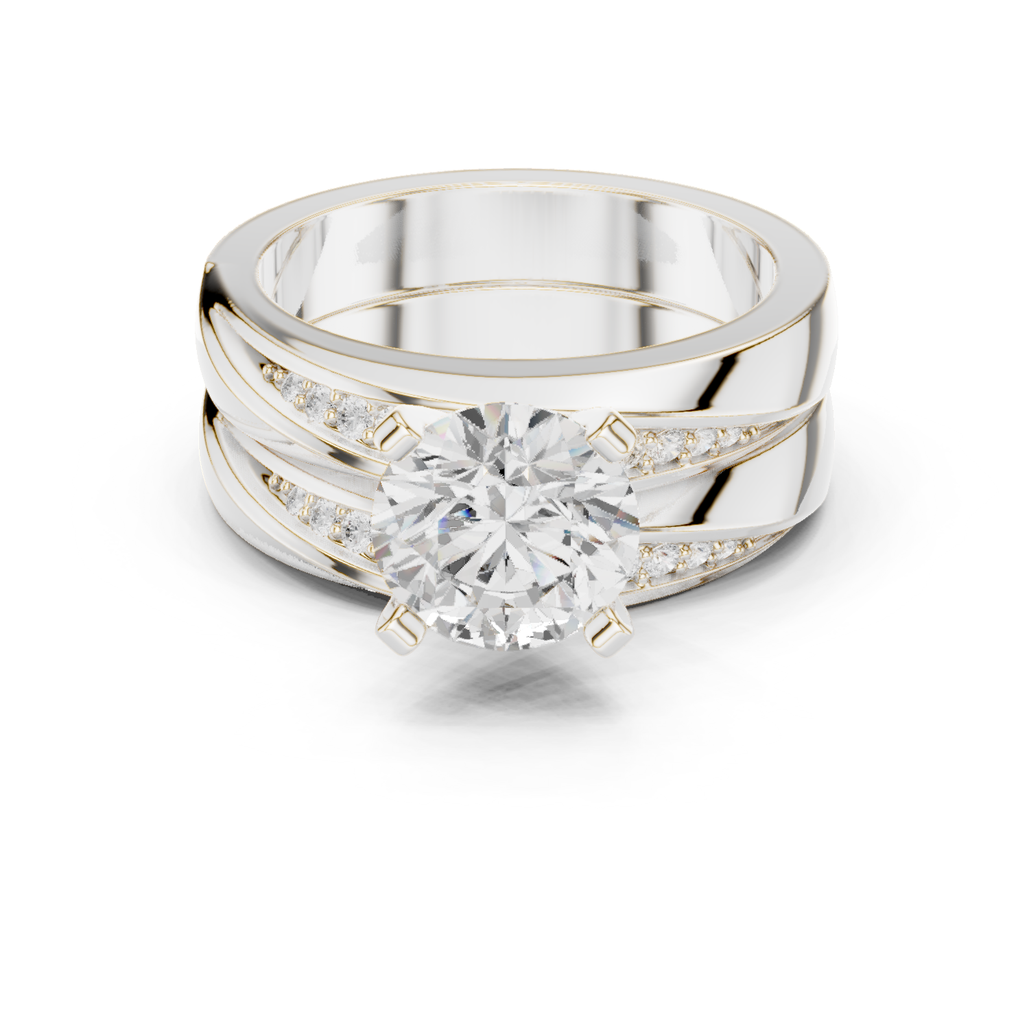 Gold Ring DDLR-291, White Gold