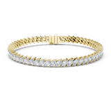 14K Solid Gold Lab Diamond Bracelet, Yellow Gold
