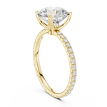 Gold Jewelry L36-16, Round center stone, Yellow Gold, view 1