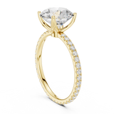 Gold Jewelry L36-16, Round center stone, Yellow Gold, view 1