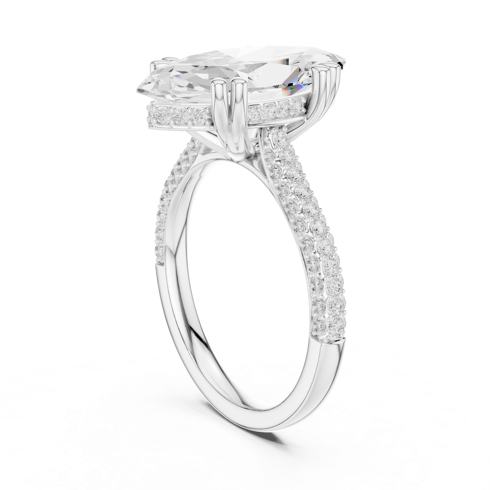 Gold Ring DDLR-260, White Gold, view 1