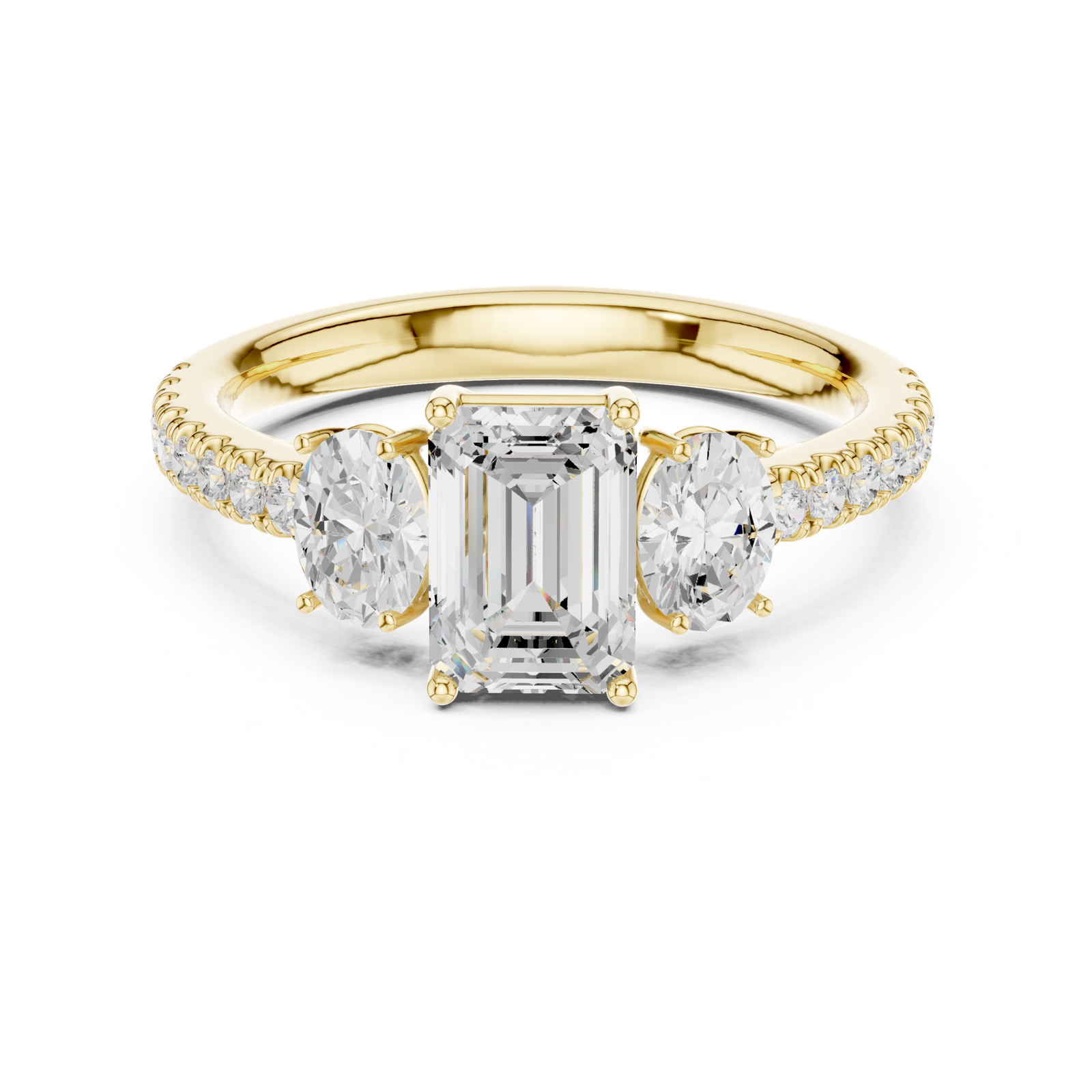 Gold Ring DDLR-706, Yellow Gold, view 4