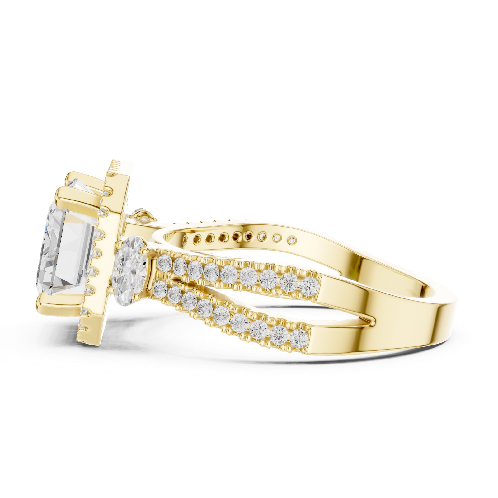 Gold Ring DDLR-339, Yellow Gold, view 3