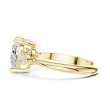 Gold Jewelry L35-66, Heart center stone, Yellow Gold, view 3