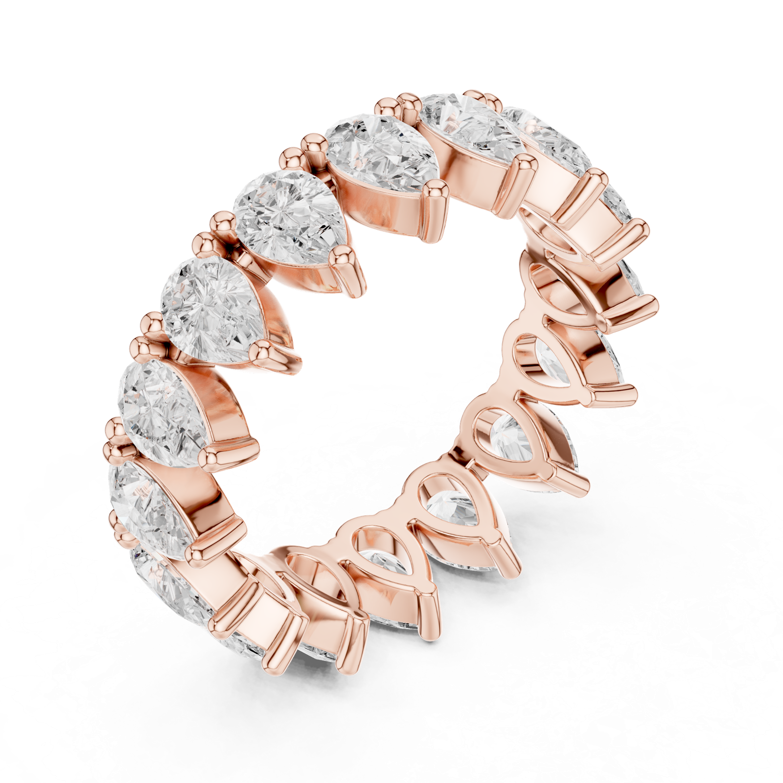 Gold Ring DDLR-620, Rose Gold, view 2