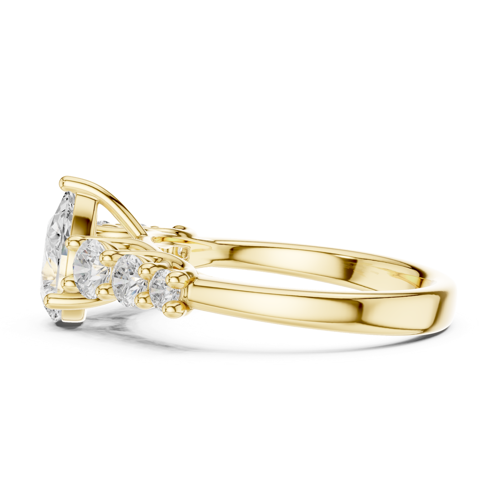 Gold Ring DDLR-705, Yellow Gold, view 3