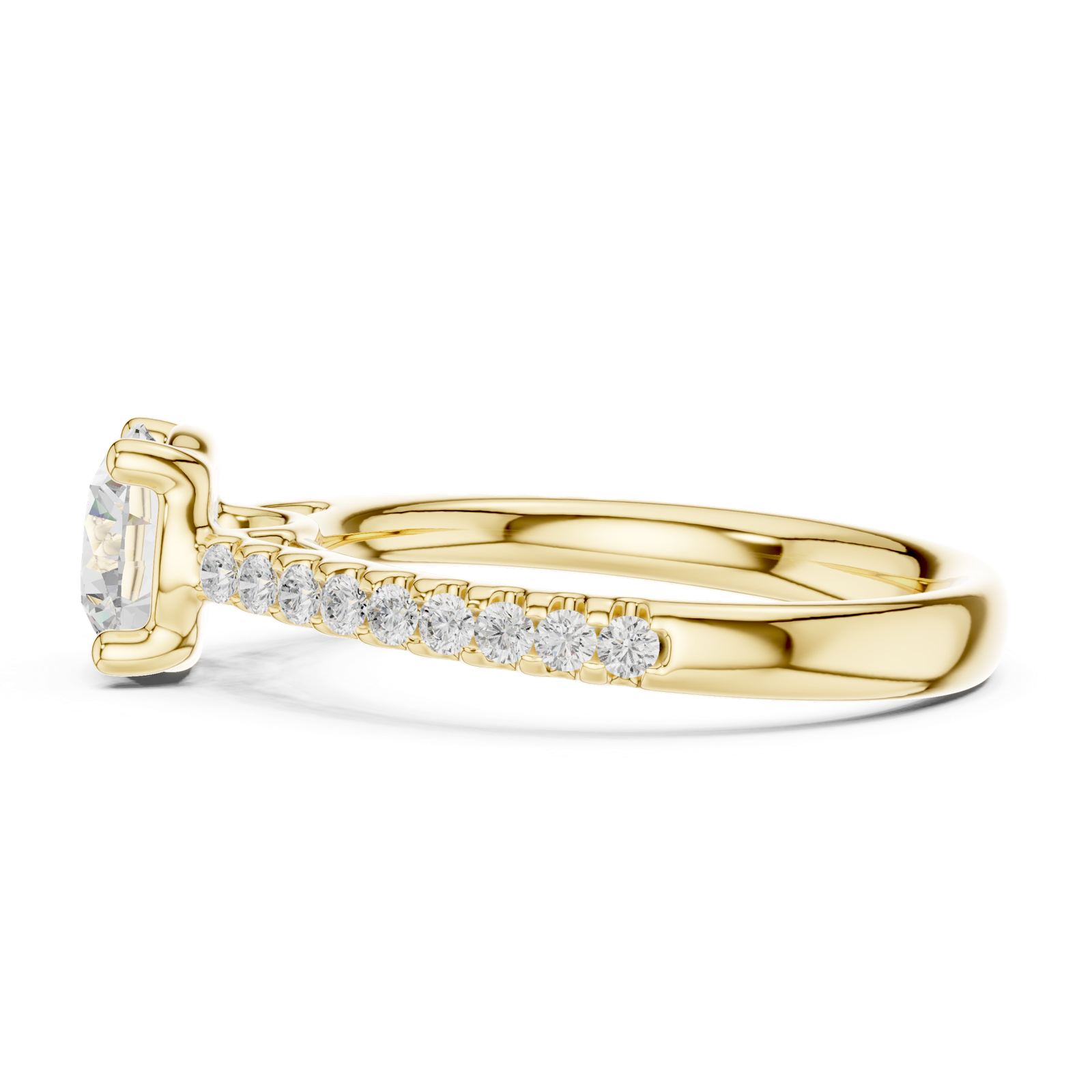 Gold Ring DDLR-631, Yellow Gold, view 3