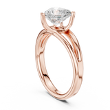 Gold Jewelry L36-7, Heart center stone, Rose Gold, view 1