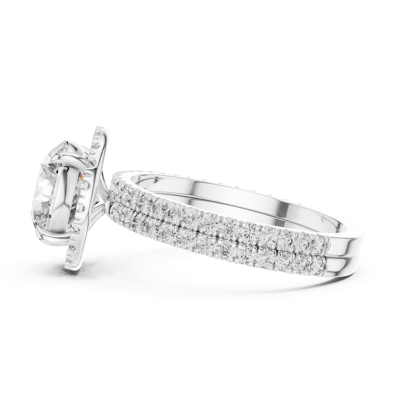 Gold Ring DDLR-006, White Gold, view 3