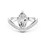 Gold Ring DDLR-1105, White Gold, view 4