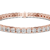 14K Solid Gold Lab Diamond Bracelet, Rose Gold, view 4