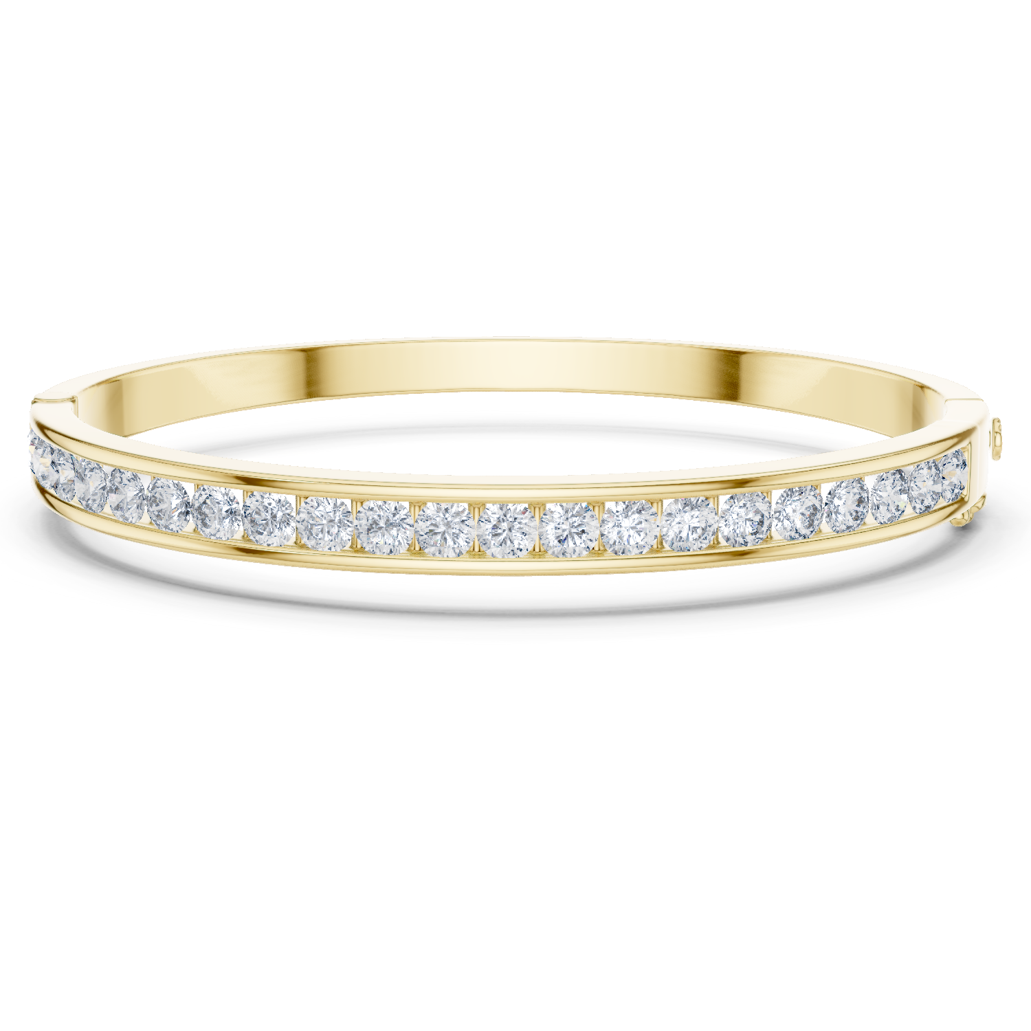 14K Solid Gold Lab Diamond Bracelet, Yellow Gold