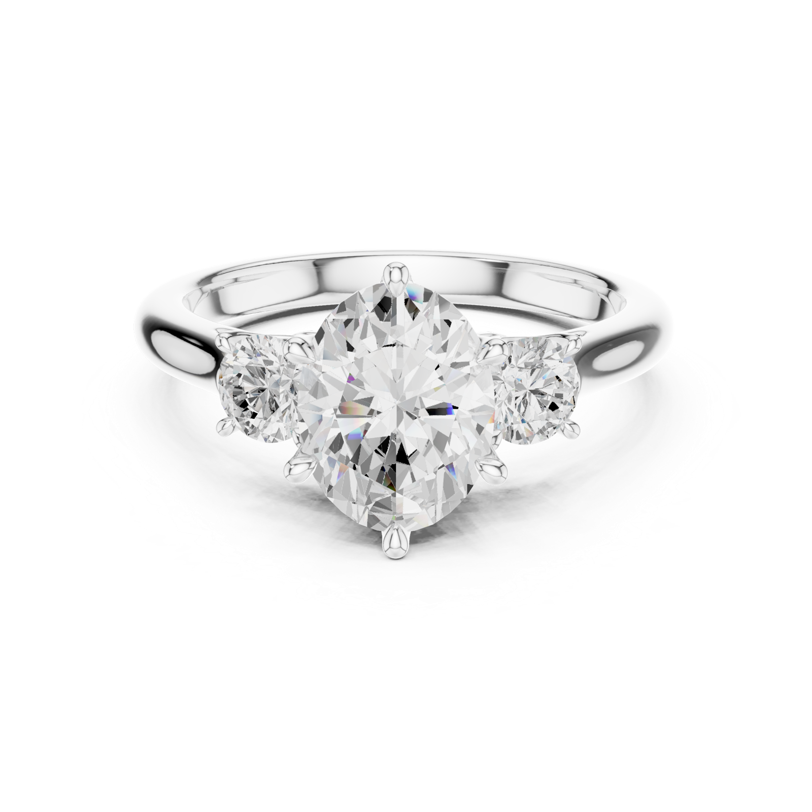 Gold Ring DDLR-895, White Gold, view 4
