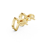 Gold Earrings SBER(26), Yellow Gold, view 2