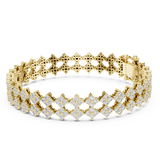 14K Solid Gold Lab Diamond Bracelet, Yellow Gold, view 1