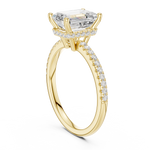 Gold Ring DDLR-177, Emerald center stone, Yellow Gold, view 1