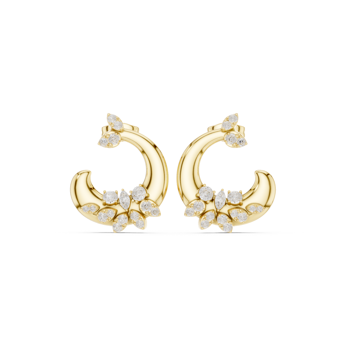 Gold Earrings SBER(48), Yellow Gold