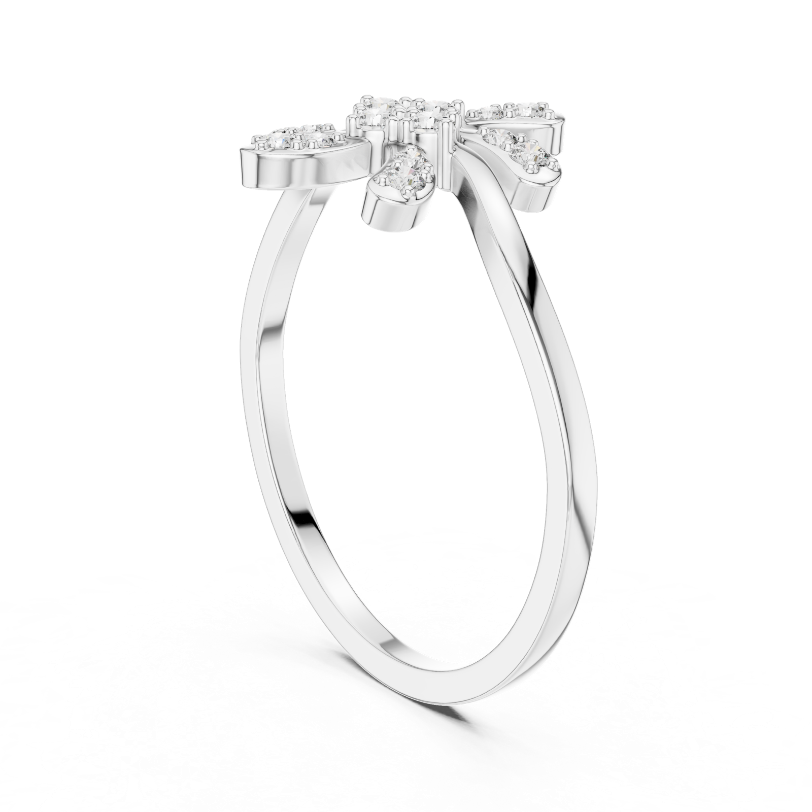 Gold Ring DR-6297, White Gold