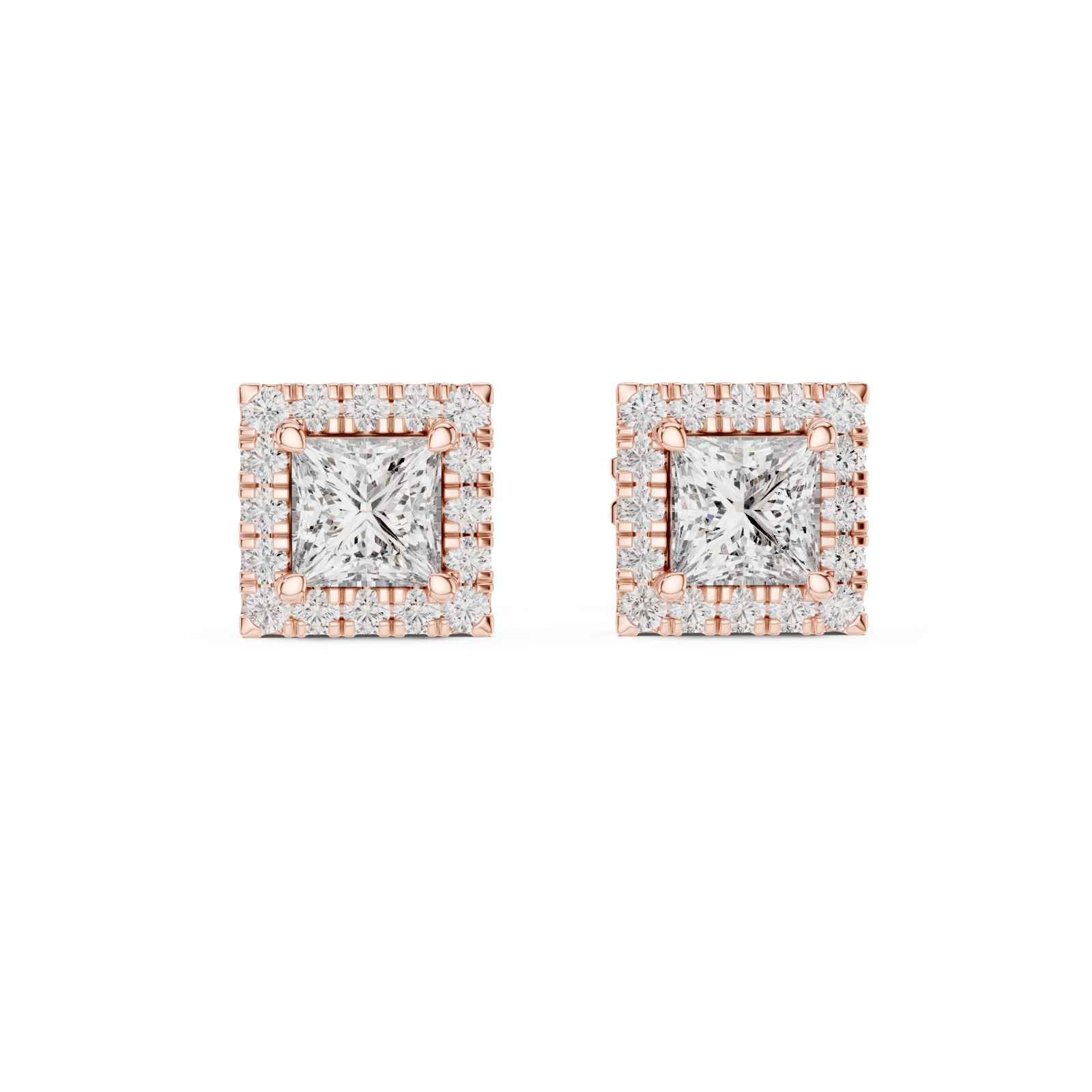 Gold Earrings GER-0367, Rose Gold