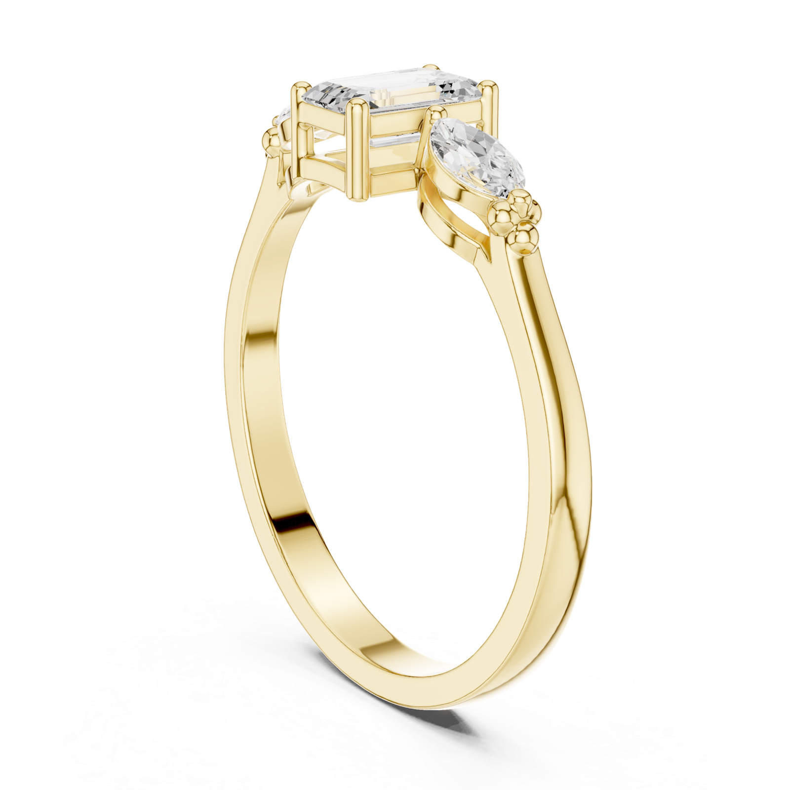 Gold Ring HLR-68, Yellow Gold, view 1