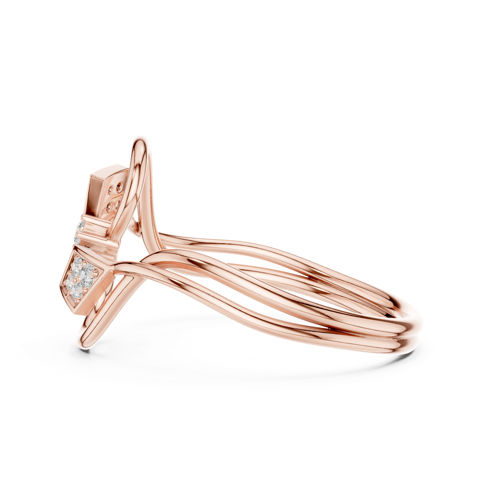 Gold Ring 1 (223), Rose Gold, view 3