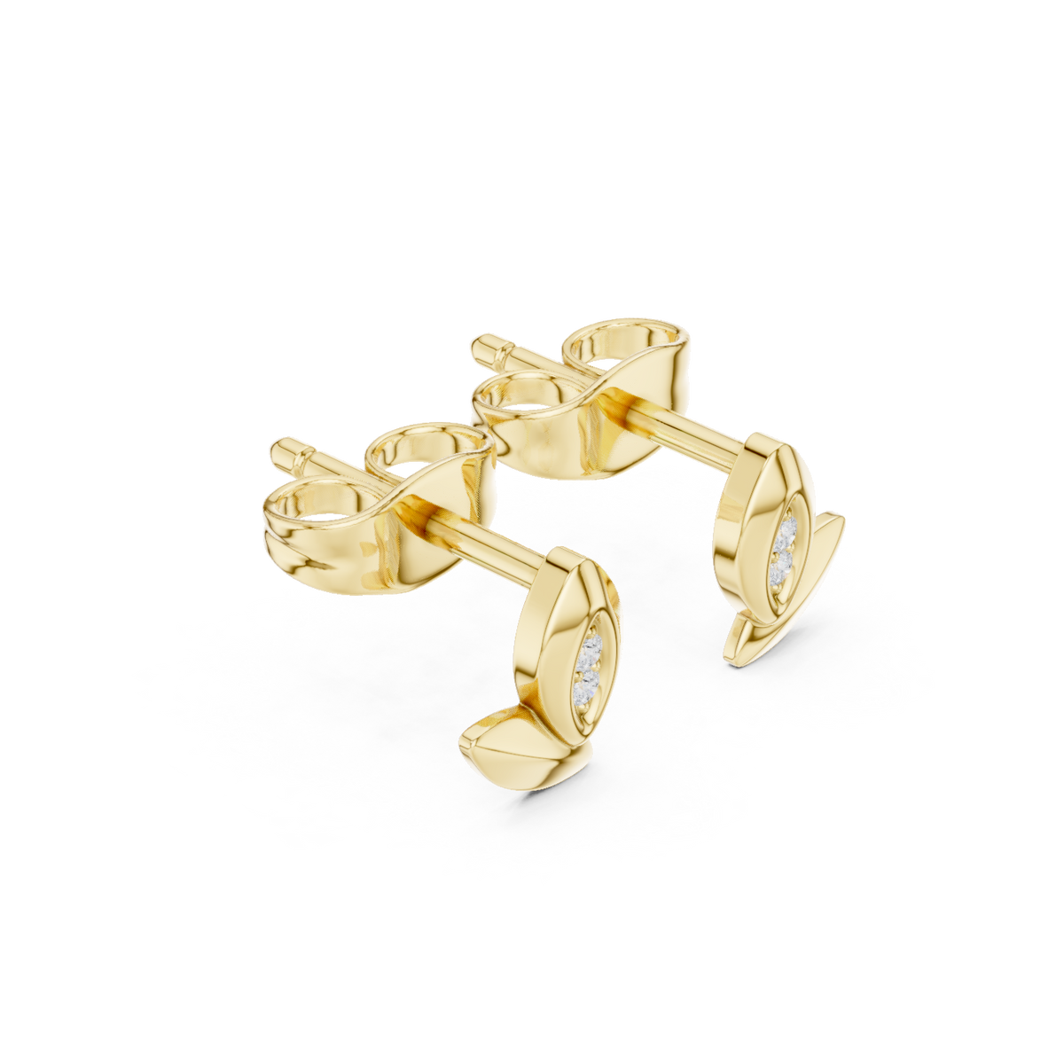 Gold Earrings SBER(47), Yellow Gold, view 1