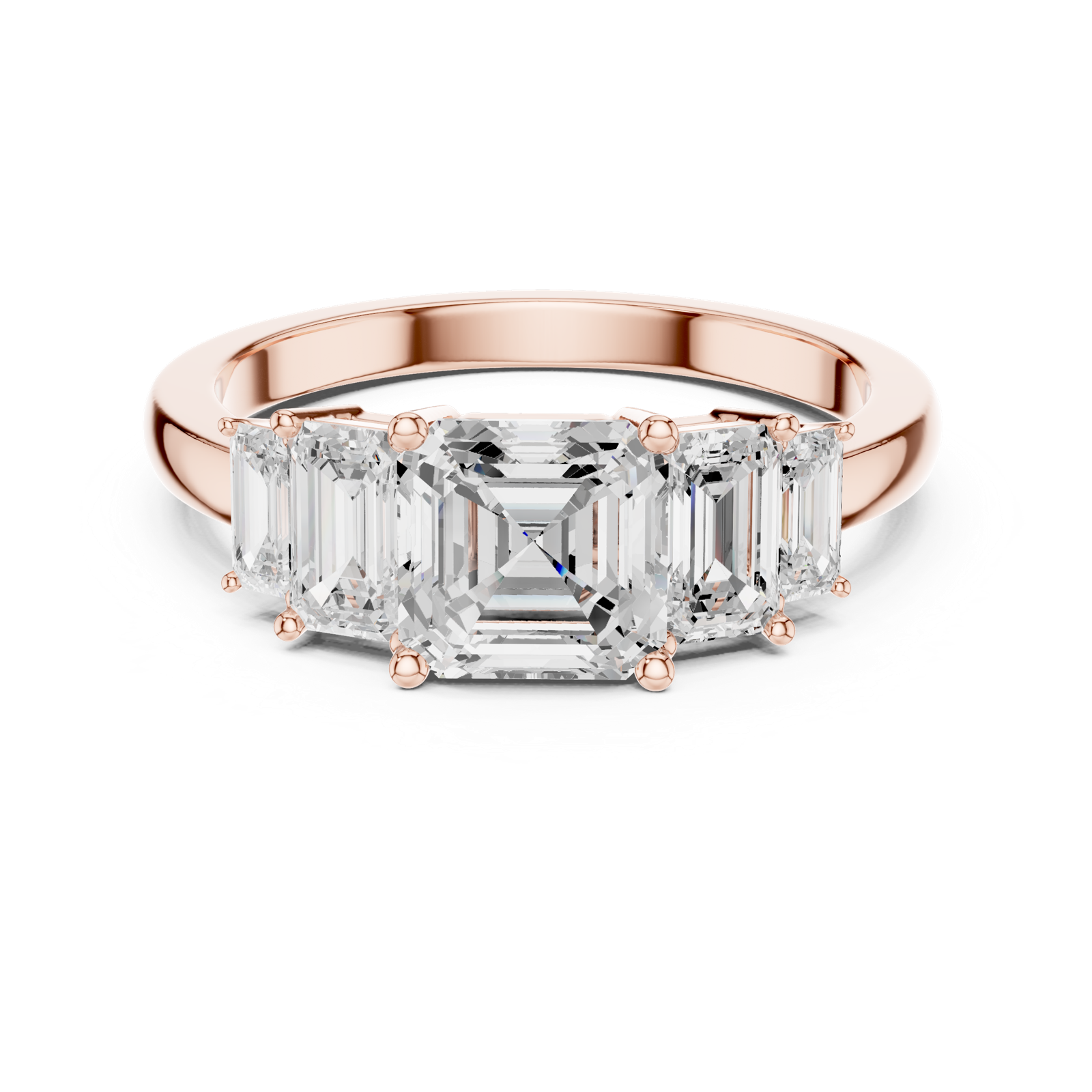Gold Ring DDLR-1111, Rose Gold, view 4