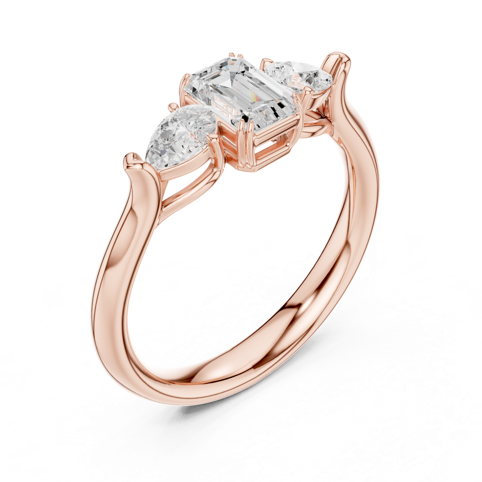 Gold Ring DDLR-579, Rose Gold, view 2